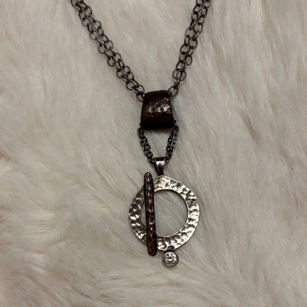 Silpada Silver-Tone Toggle Pendant Necklace - Picture 2 of 4